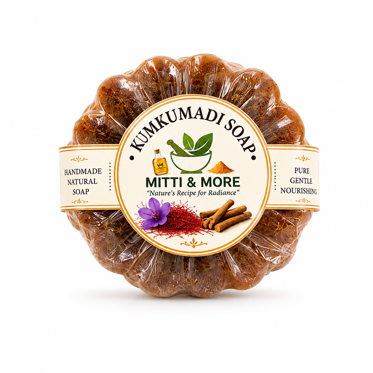Kumkumadi Soap – Ayurvedic Glow Bathing Bar