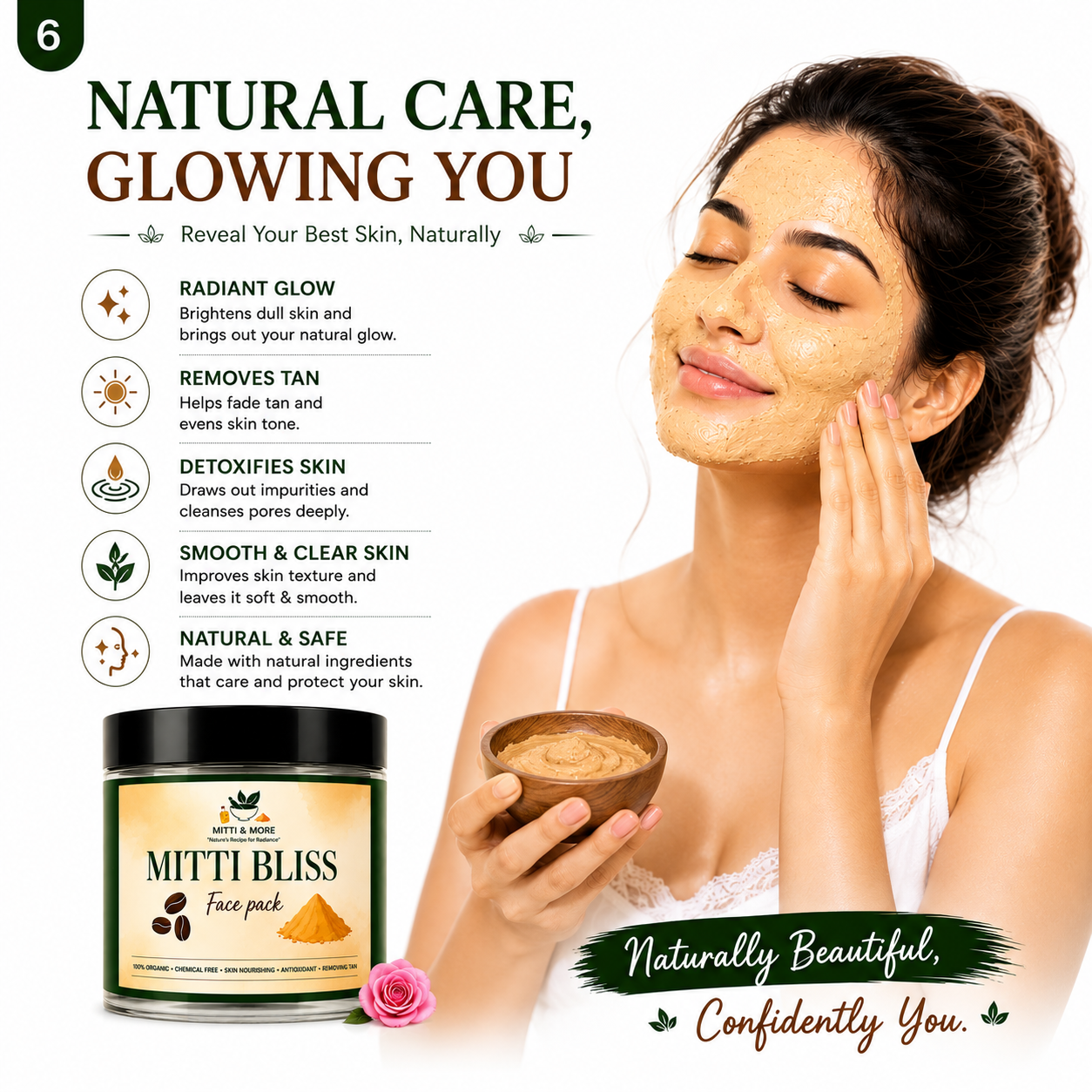 Mitti Bliss – Herbal Glow Revealing Face Pack | Natural Skincare