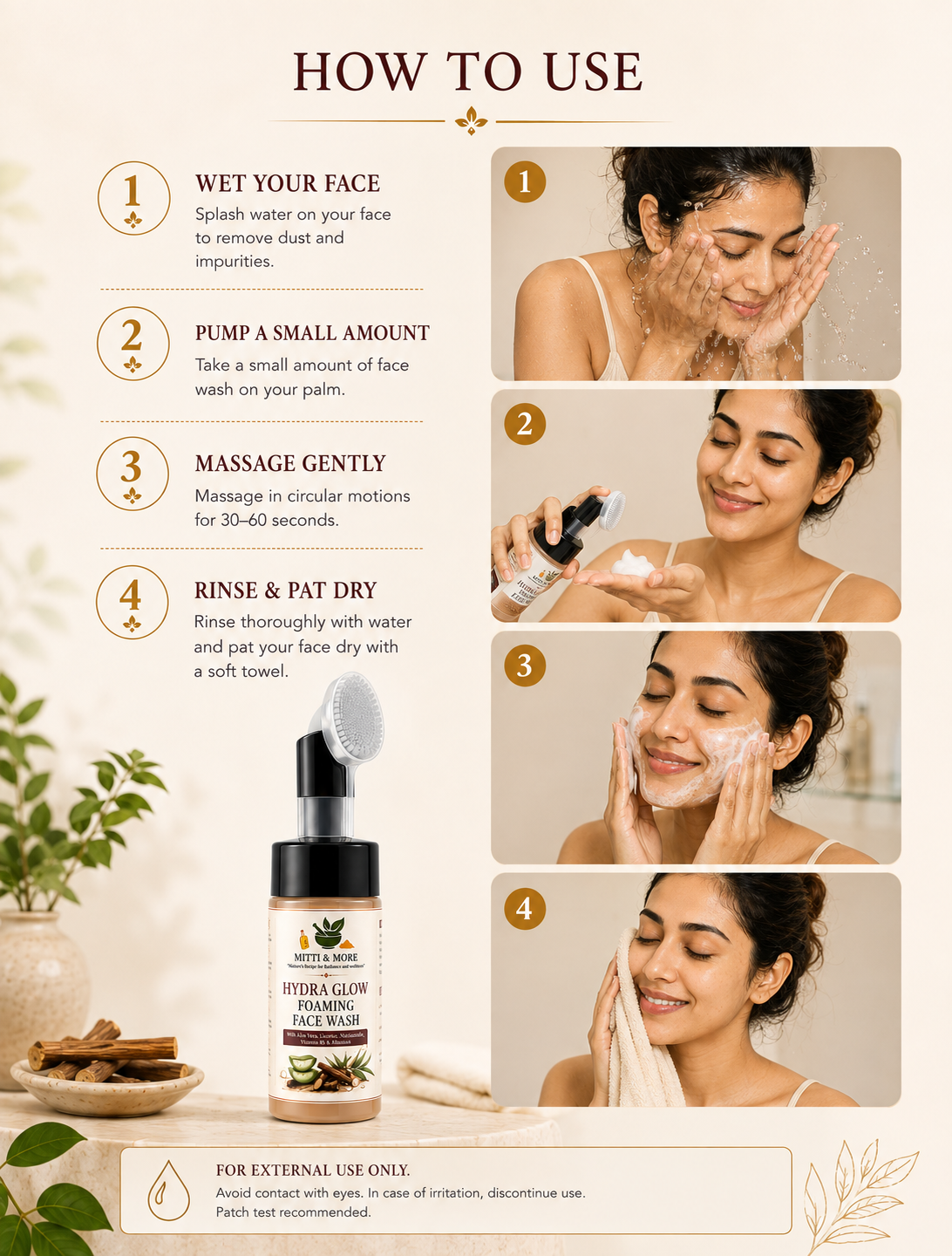 Hydra Glow Foaming Face Wash