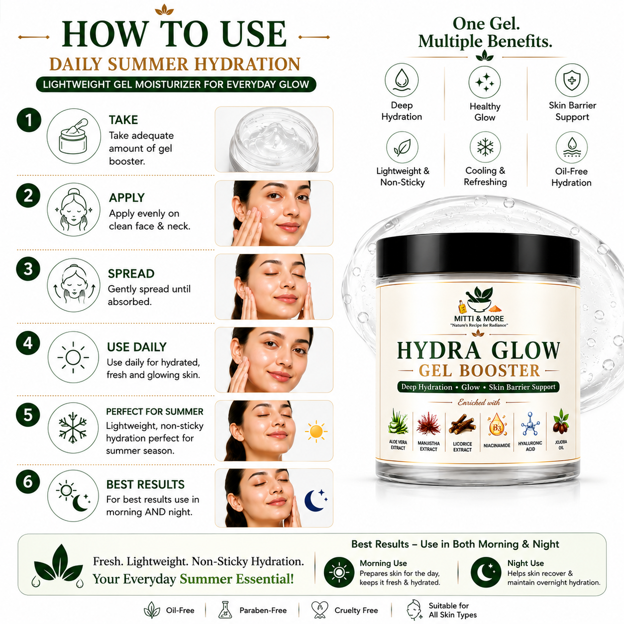 Hydra Glow Gel Booster – Lightweight Hydration for Glass-Like Glow