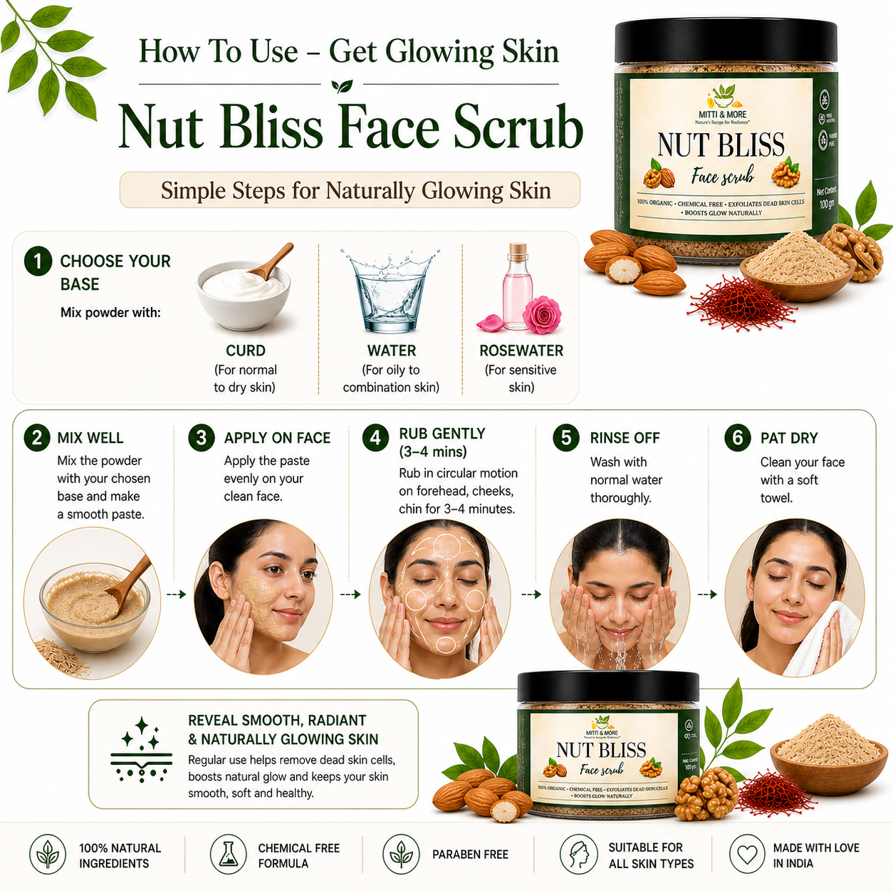 Nut Bliss – Gentle Exfoliating Scrub for Face & Body
