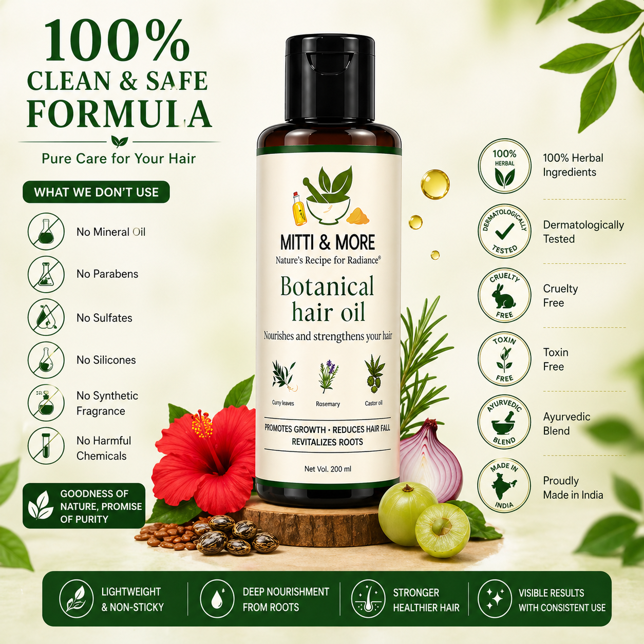 Botanical Hair Oil – Herbal Blend for Strong, Healthy Hair