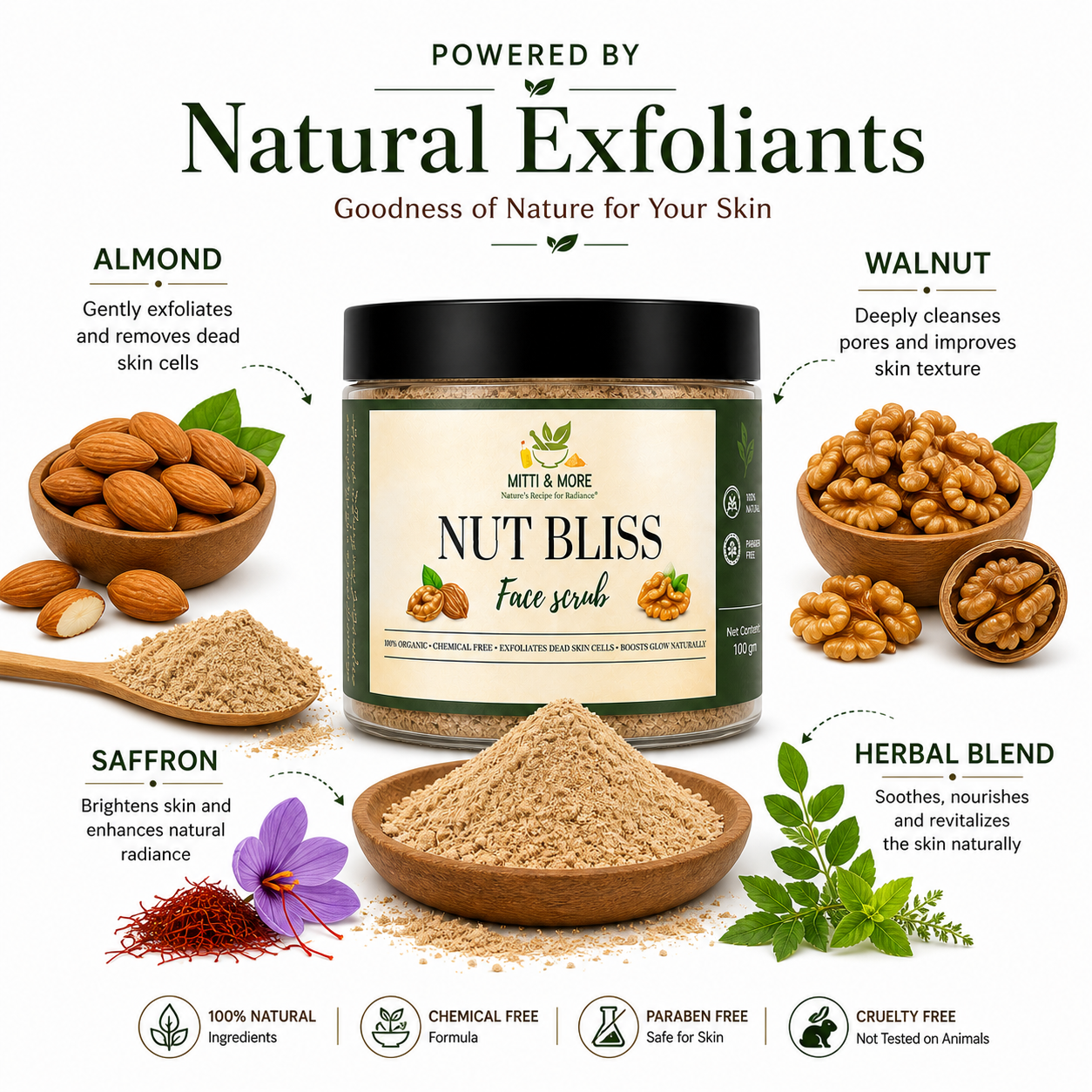 Nut Bliss – Gentle Exfoliating Scrub for Face & Body